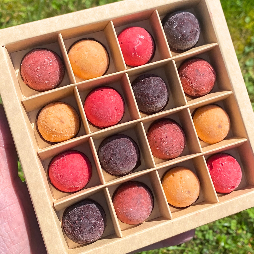 16er Box · Eisgekühlt & fruchtig: Sorbetdrops nach Marias Art · Nur Abholung