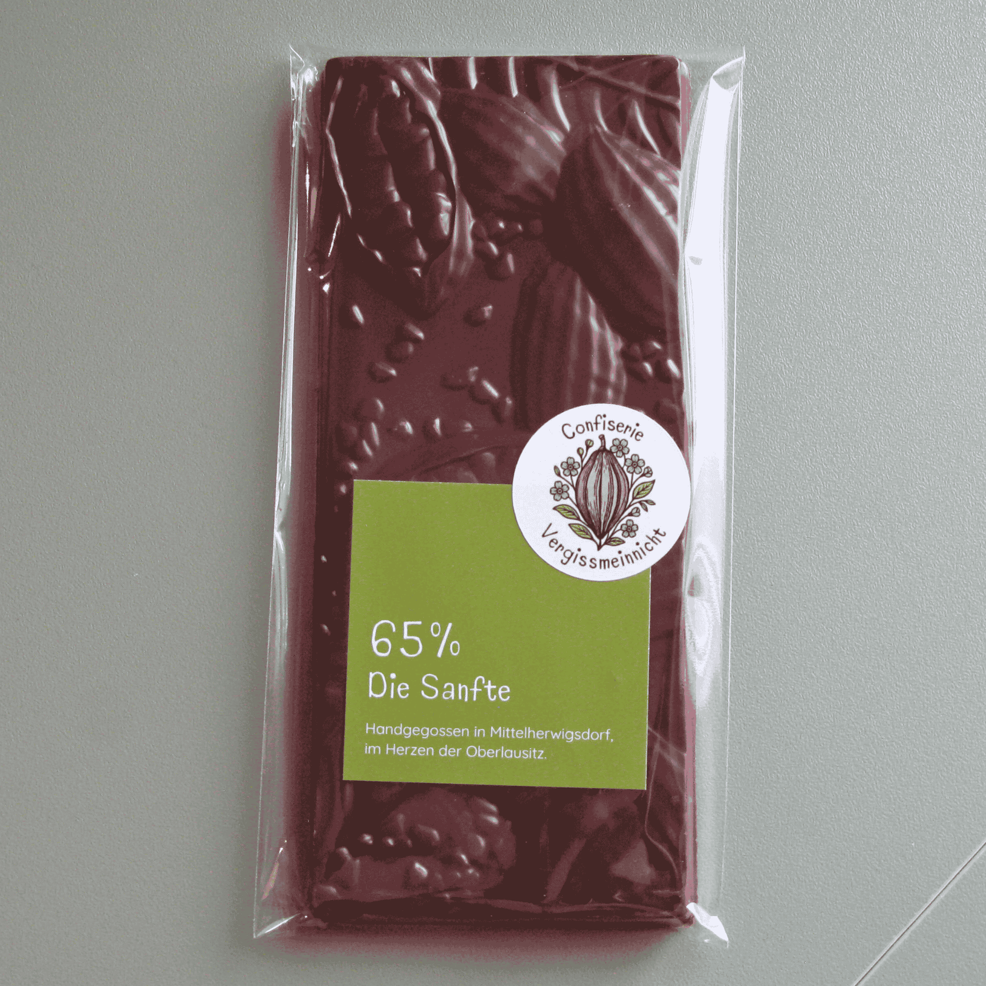 Handgemachte Single-Origin Schokoladentafel Die Sanfte 65% Kakao aus Peru