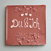 Handgemachte Schokoladentafel Die Weiche 42% Vollmilchschokolade Du und Ich Geschenk, 80g