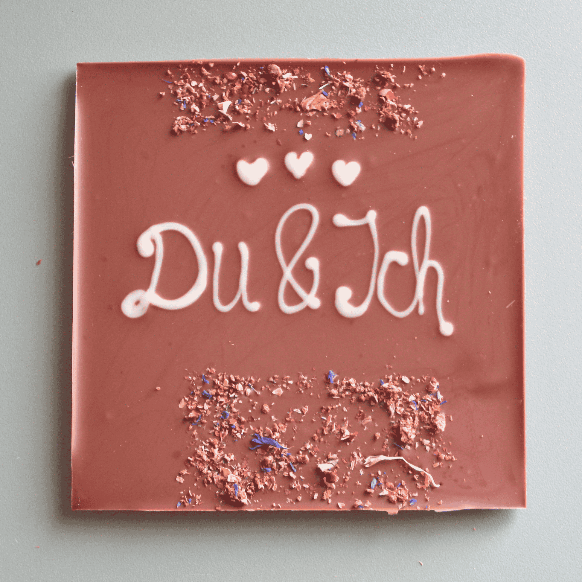 Handgemachte Schokoladentafel Die Weiche 42% Vollmilchschokolade Du und Ich Geschenk, 80g